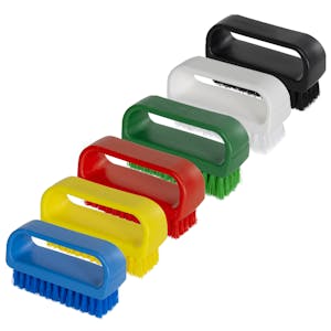 Vikan - 4195 Narrow Hand Brush with short handle 300 mm Very hard - AAVA  Color Coded Tools