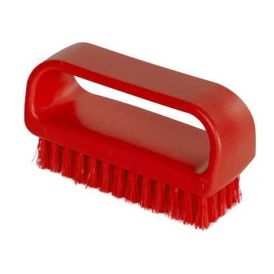 4" Red Polypropylene Vikan® ColorCore Economy Nail Brush with Medium Polypropylene Bristles