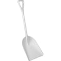 Remco® White Hygienic One-Piece Polypropylene Shovel - 10.2" L x 5.9" W x 37.5" Hgt.