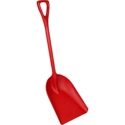 10.2" Red Polypropylene Vikan® Hygienic One-Piece Shovel with Small Blade