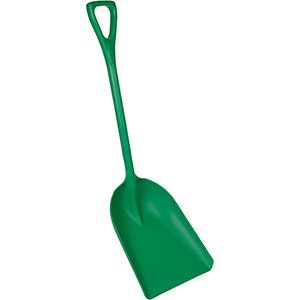 Remco® Green Hygienic One-Piece Polypropylene Shovel - 10.2" L x 5.9" W x 37.5" Hgt.