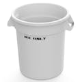 10 Gallon White Ice Bucket with "Ice Only" Logo