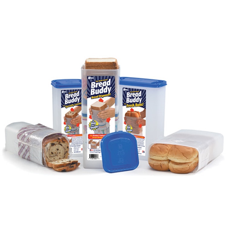 Buddeez Bread Buddy Dispenser Sandwich Fresh Food Storage Container  Plastic, 4-Pack