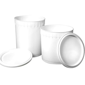 1 Pint (16 oz.) White HDPE Plastic Pry-off Container L311