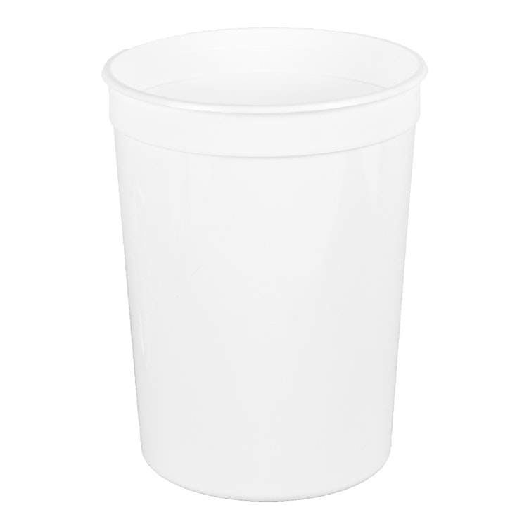 86 oz. White Polypropylene Container - 5.88" Dia. x 7.66" Hgt. (Lid Sold Separately)