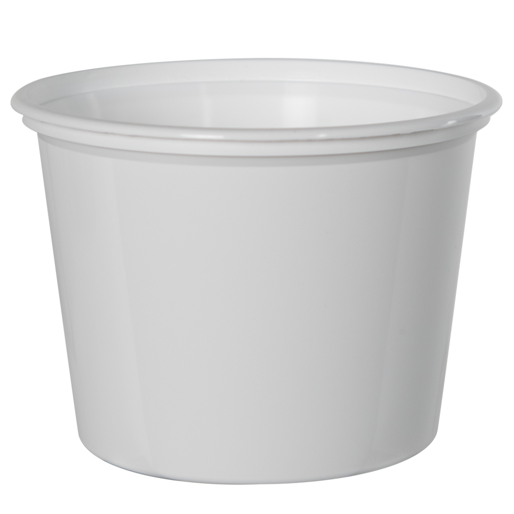 18 oz. White Polypropylene Z-Line Round Container | U.S. Plastic Corp.