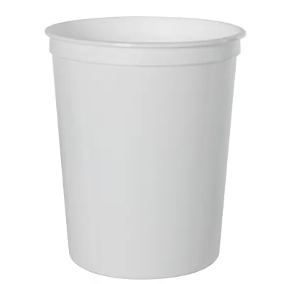 32 oz. White Polypropylene Z-Line Round Container