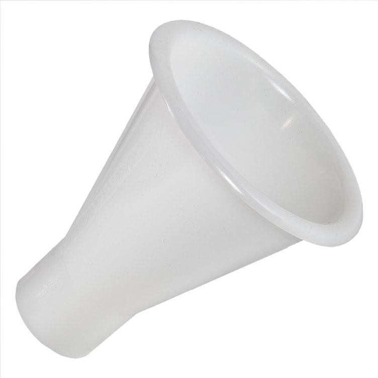 5" Top Diameter Natural HDPE Tamco® Large Powder Funnel with 2" OD Spout