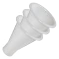 5" Top Diameter Natural Polypropylene Tamco® Large Powder Funnel with 2" OD Spout - Pack of 3