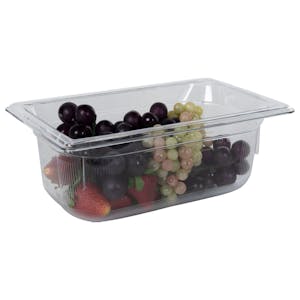 2.7 Quart Clear Polycarbonate Low Temperature 1/4 Food Pan (Cover Sold Separately)
