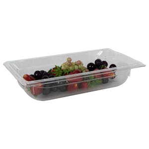 2.4 Quart Clear Polycarbonate Low Temperature 1/3 Food Pan (Cover Sold Separately)