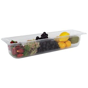 5.7 Quart Clear Polycarbonate Low Temperature 1/2 Long Food Pan (Cover Sold Separately)