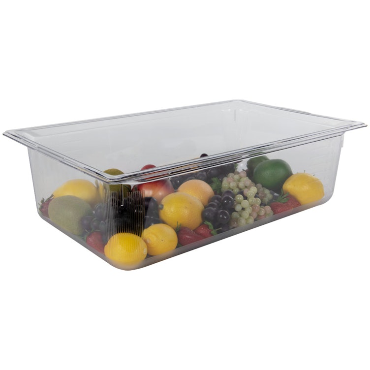 20.2 Quart Clear Polycarbonate Low Temperature Full Food Pan (Cover Sold Separately)