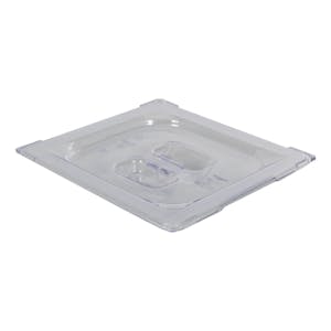 Clear 1/6 Food Pan Solid Cover with Molded Handle