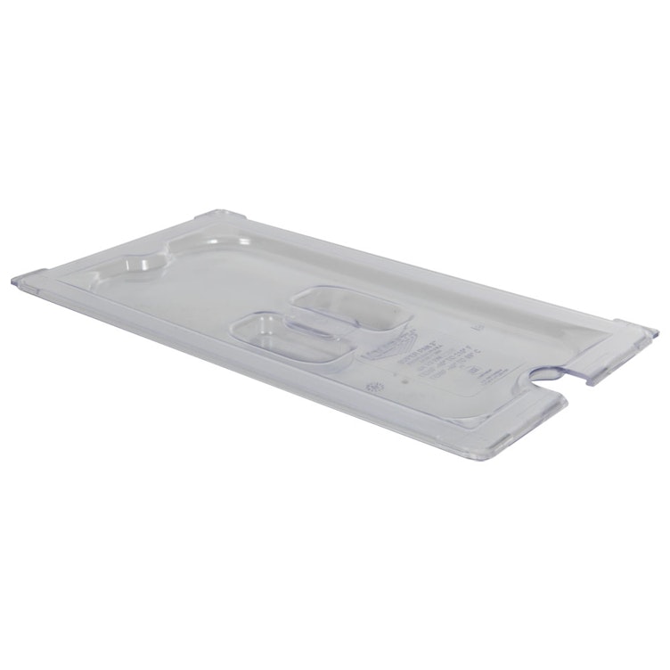 Clear 1/3 Food Pan Slot Cover for Spoon