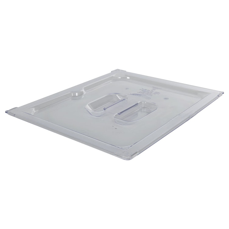 Clear 1/2 Food Pan Solid Cover with Molded Handle