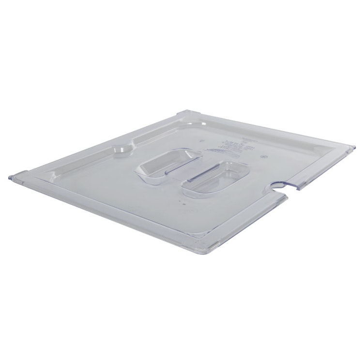 Clear 1/2 Food Pan Slot Cover for Spoon