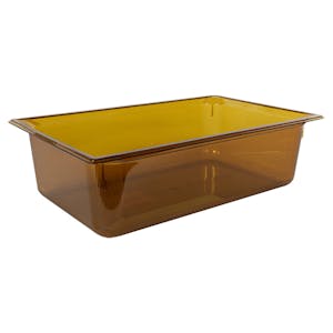 20.2 Quart Amber Polycarbonate High Temperature Full Food Pan