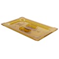 Amber 1/4 Food Pan Solid Cover with Molded Handle