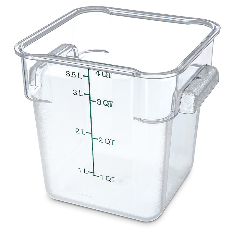 4 Quart Polycarbonate Space-Saver Storage Stor-Plus™ Container (Lid Sold Separately)