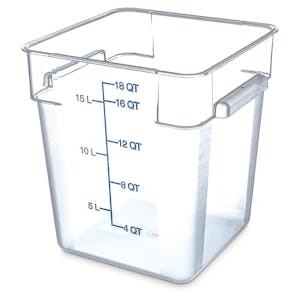 18 Quart Polycarbonate Space-Saver Storage Stor-Plus™ Container (Lid Sold Separately)