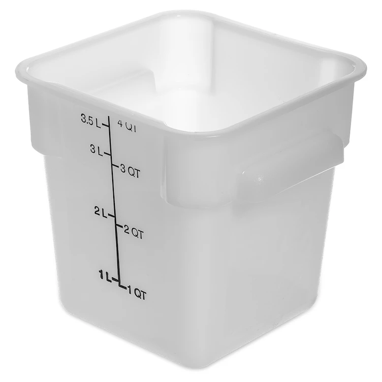 4 Quart Polyethylene Space-Saver Storage Stor-Plus™ Container (Lid Sold ...
