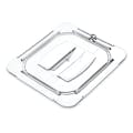 StorPlus™ PermaLabel™ 1/6 Size Clear Polycarbonate Food Pan Lid with Molded Handle