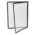 Black Book-Fold Double Panel Menu Cover for 8-1/2" x 11" Paper - Case of 25