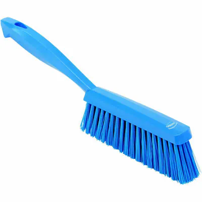 13" Blue Polypropylene Vikan® Edge Bench Brush with Medium Polyester Bristles