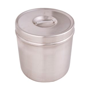 4-1/2 Quart Stainless Steel Round Dressing Jar with Lid