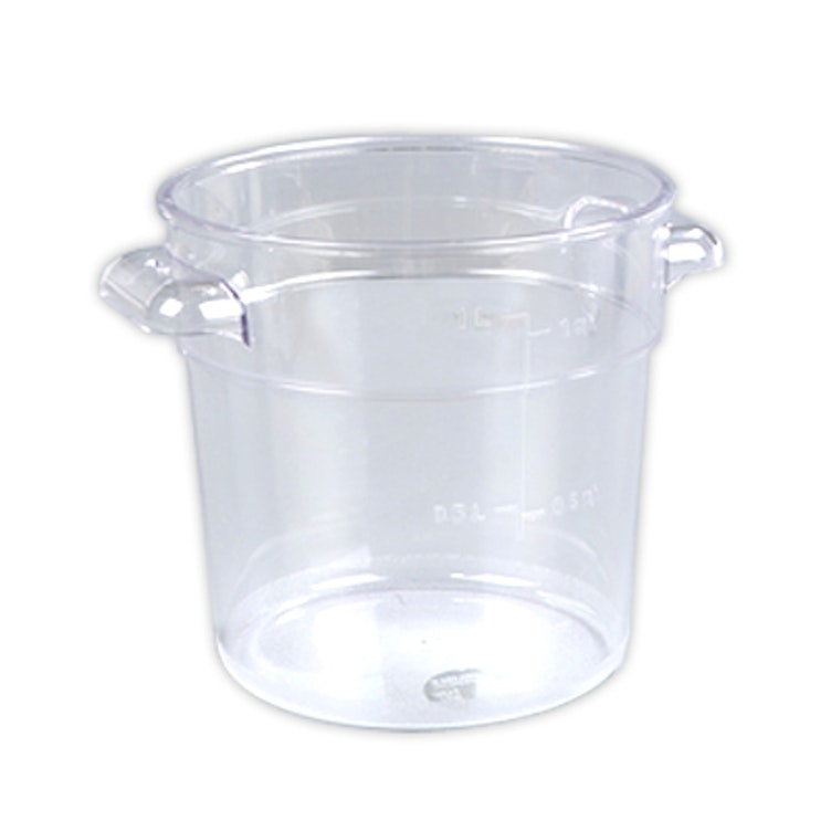 Choice 18 Qt. Clear Round Polycarbonate Food Storage Container and Lid