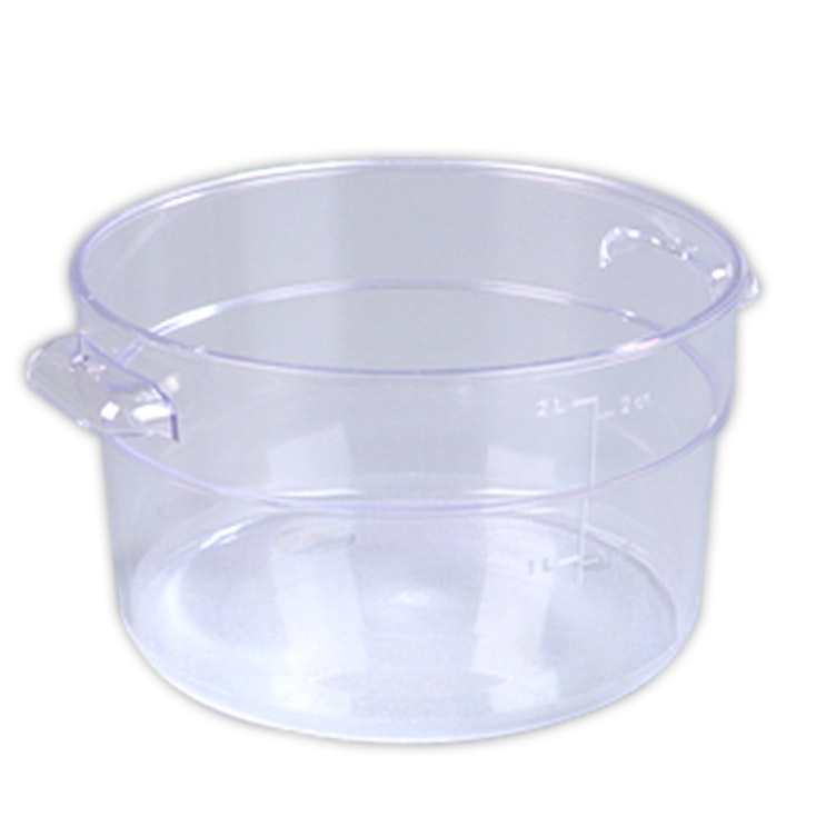 2 Quart Clear Polycarbonate StorPlus™ Round Food Storage Container (Lid Sold Separately)