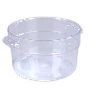 2 Quart Clear Polycarbonate StorPlus™ Round Food Storage Container (Lid Sold Separately)