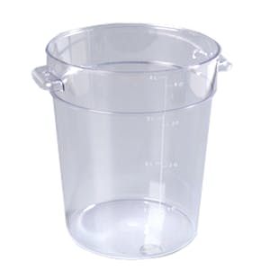 4 Quart Clear Polycarbonate StorPlus™ Round Food Storage Container (Lid Sold Separately)