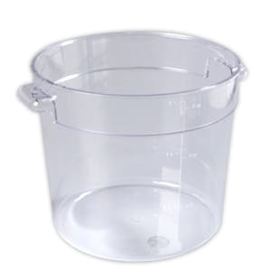 6 Quart Clear Polycarbonate StorPlus™ Round Food Storage Container (Lid Sold Separately)