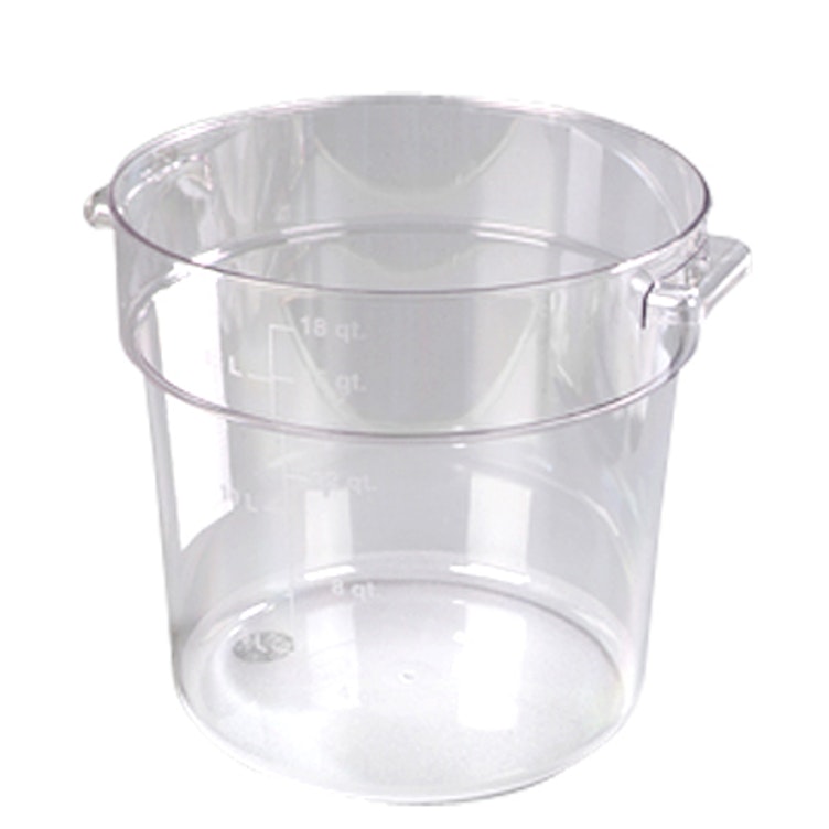 Choice 2 Quart Clear Round Polycarbonate Food Storage Container w