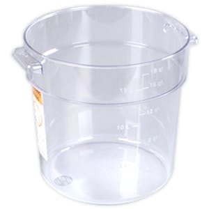 22 Quart Clear Polycarbonate StorPlus™ Round Food Storage Container (Lid Sold Separately)