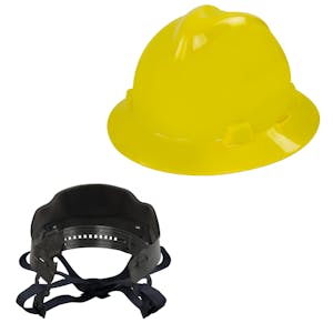 V-Gard® Full Brim Yellow HDPE Hat with Pinlock System