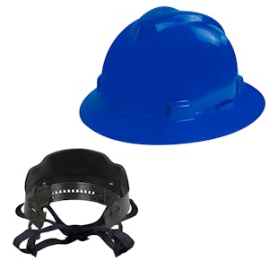 V-Gard® Full Brim Blue HDPE Hat with Pinlock System