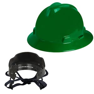 V-Gard® Full Brim Green HDPE Hat with Pinlock System