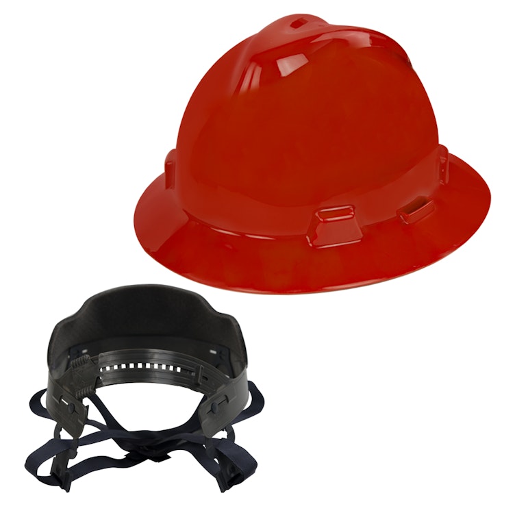 V-Gard® Full Brim Red HDPE Hat with Pinlock System