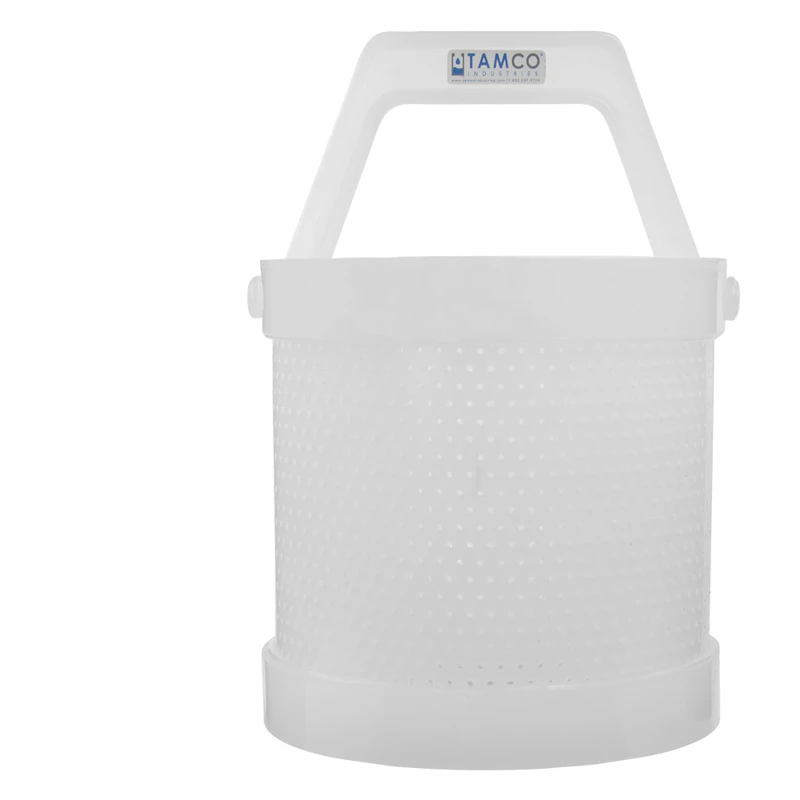 8" Dia. x 8" Hgt. Tamco® Round Polypropylene Dipping Basket with 1/8" Perforation
