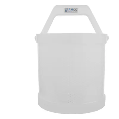 10" Dia. x 10" Hgt. Tamco® Round Polypropylene Dipping Basket with 1/8" Perforation