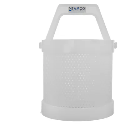 8" Dia. x 8" Hgt. Tamco® Round Polypropylene Dipping Basket with 3/16" Perforation