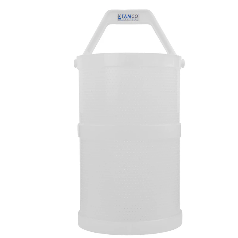 12" Dia. x 18" Hgt. Tamco® Round Polypropylene Dipping Basket with 1/8" Perforation