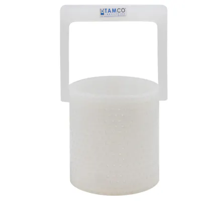 5" Dia. x 5" Hgt. Tamco® Round Polypropylene Dipping Basket with 1/8" Perforation