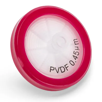 30mm Polypropylene Syringe Filter with PVDF Hydrophobic Membrane with 0.45µm Pore