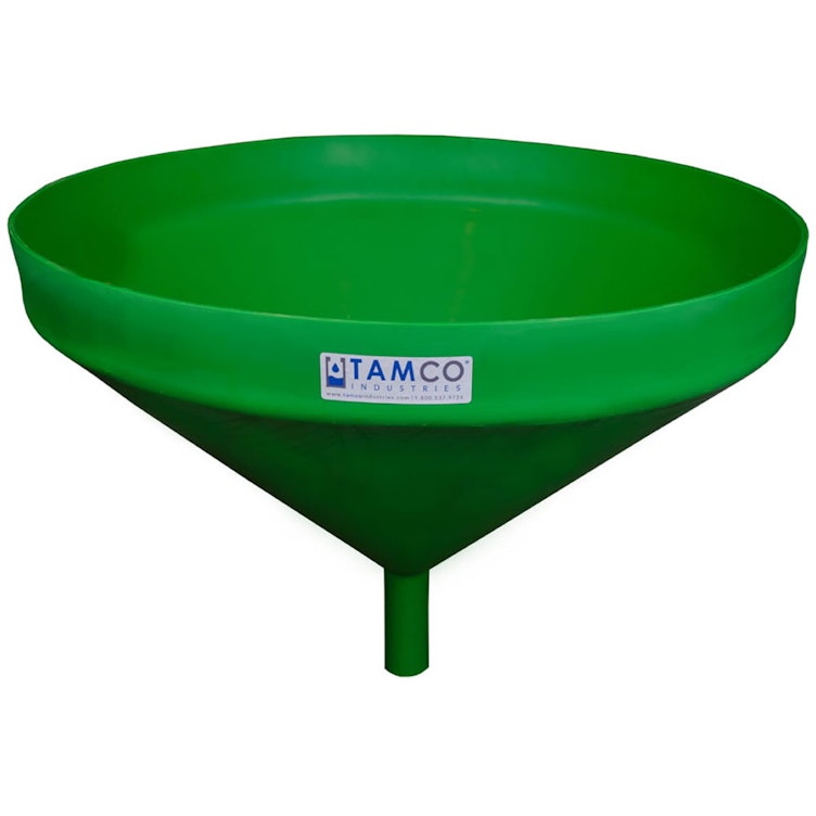 26" Top Diameter Green Tamco® Funnel with 1-3/4" OD Spout