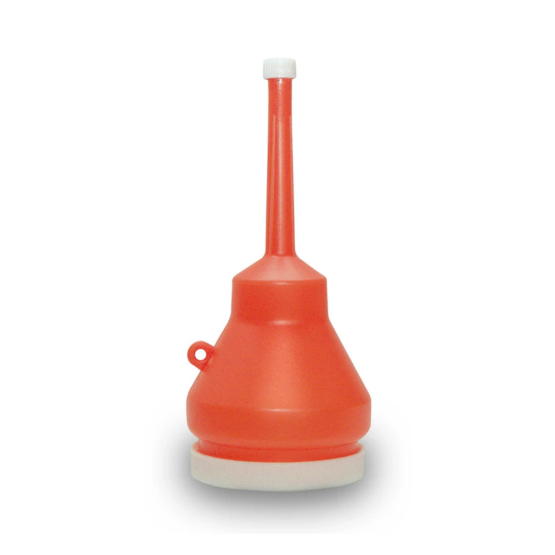 Orange 1 Pint Double Capped Funnel