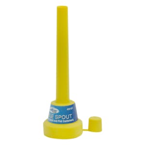 5" Yellow Flexible Spout Funnel with Cap